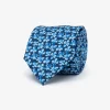 Light blue floral pattern jacquard tie