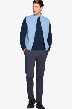 Light blue full zip down vest