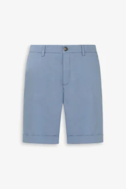 Light blue gabardine Bermuda shorts