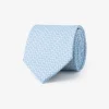 Light blue geometric pattern tie
