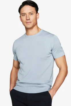 Light blue knit t-shirt