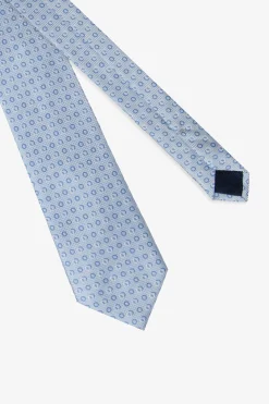 Light blue micro pattern tie