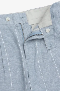 Light blue pinstripe Bermuda shorts
