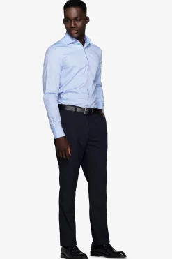 Light blue slim Oxford shirt
