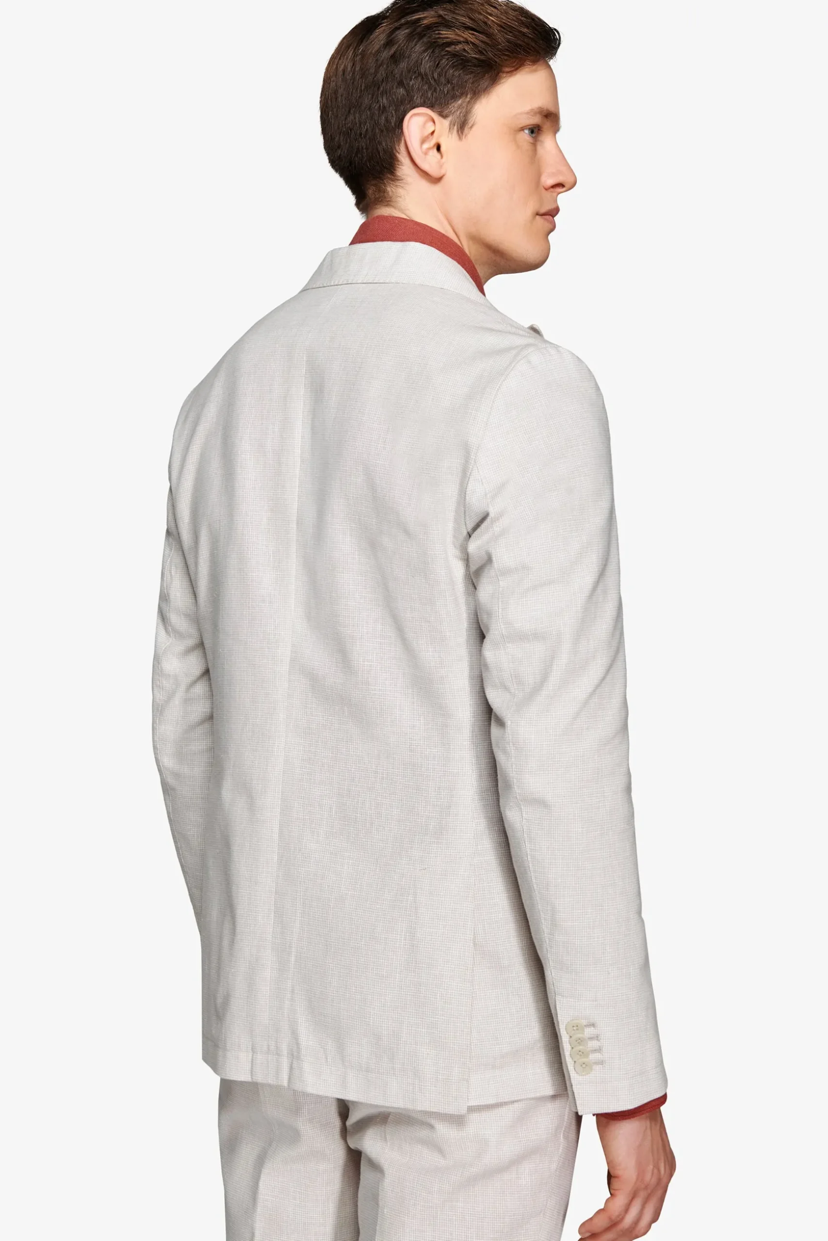 Light gray linen blend blazer