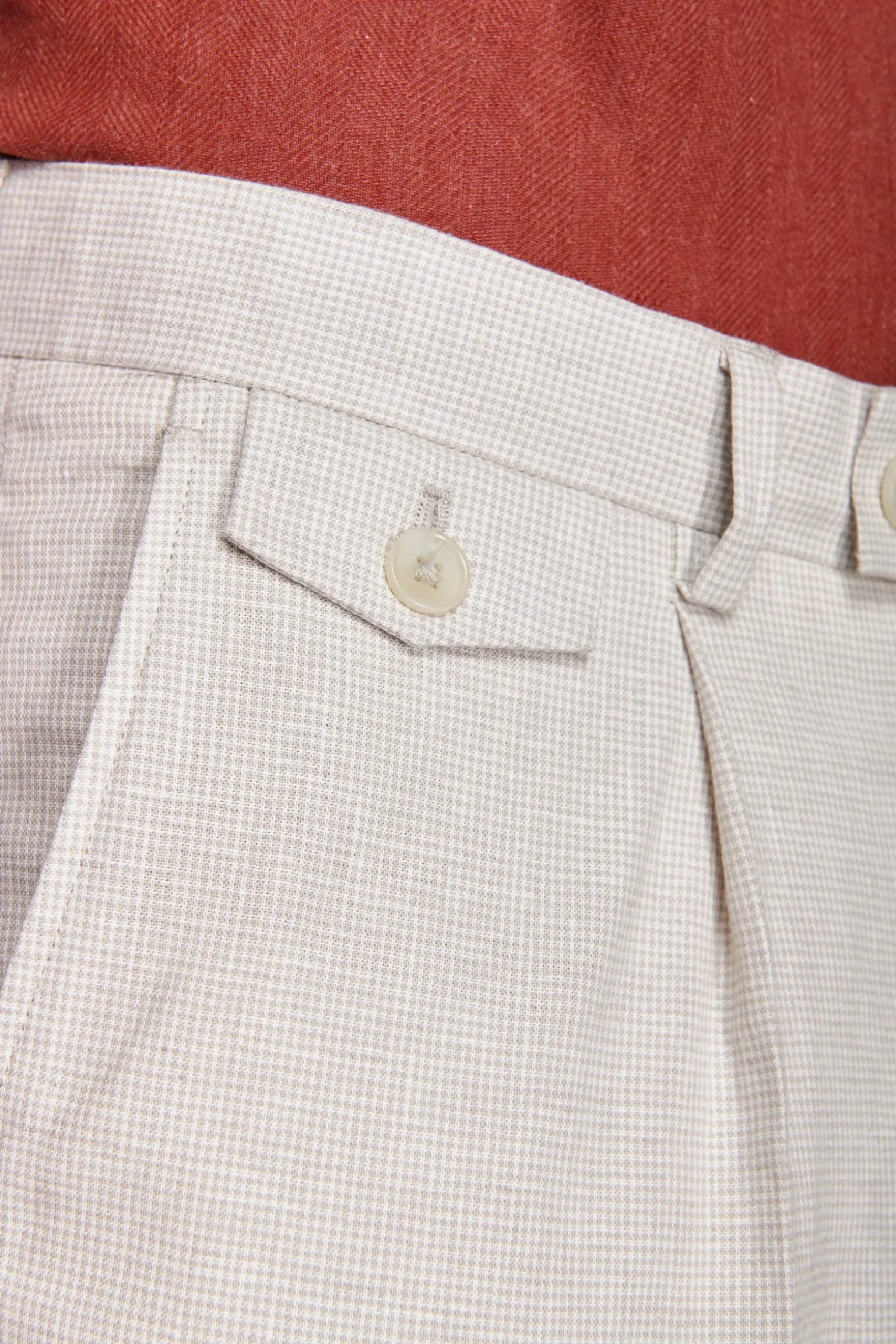 Light gray linen blend trousers