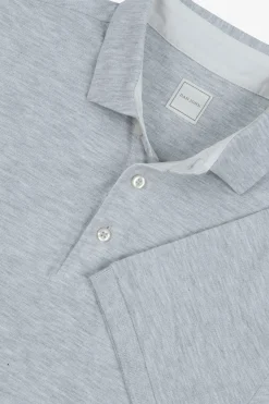 Light gray piquet polo shirt