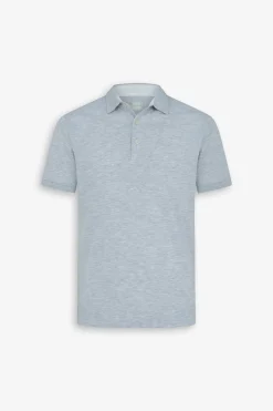 Light gray piquet polo shirt