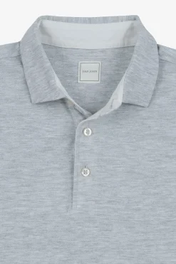 Light gray piquet polo shirt