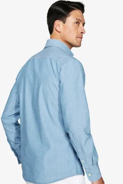 Light wash denim shirt