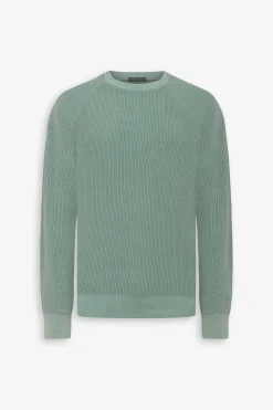 Mint ribbed crewneck sweater