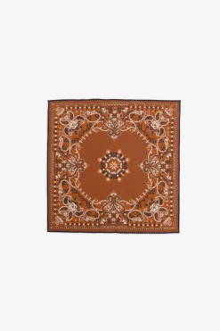 Orange cashmere design pocket square