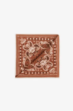 Orange cashmere design pocket square