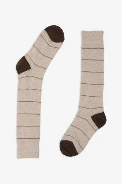 3-pack multi-pattern beige socks