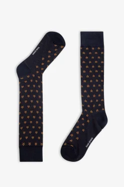 3-pack multi-pattern blue socks
