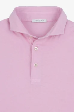 Pink jersey polo shirt