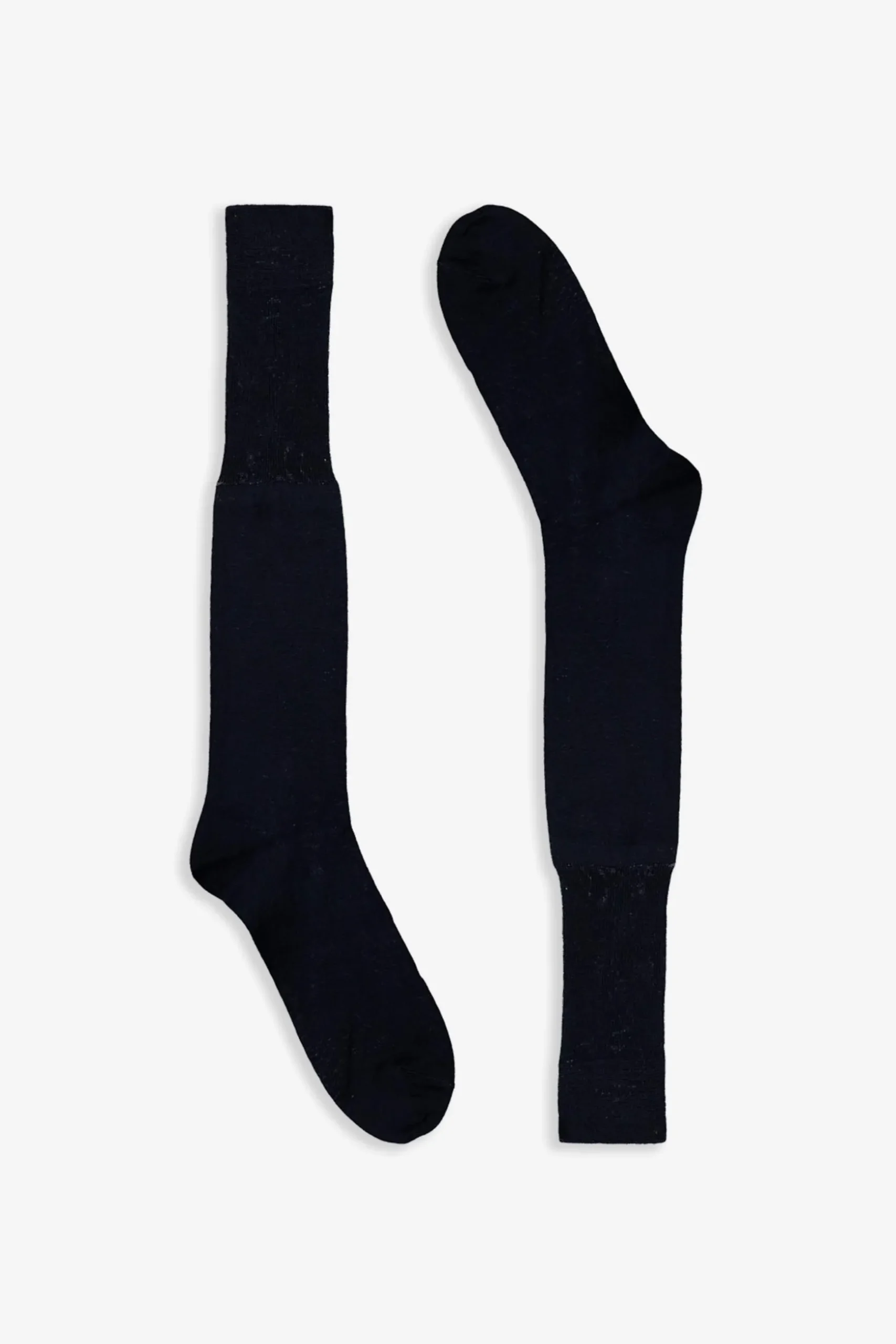 Plain blue mercerised cotton socks