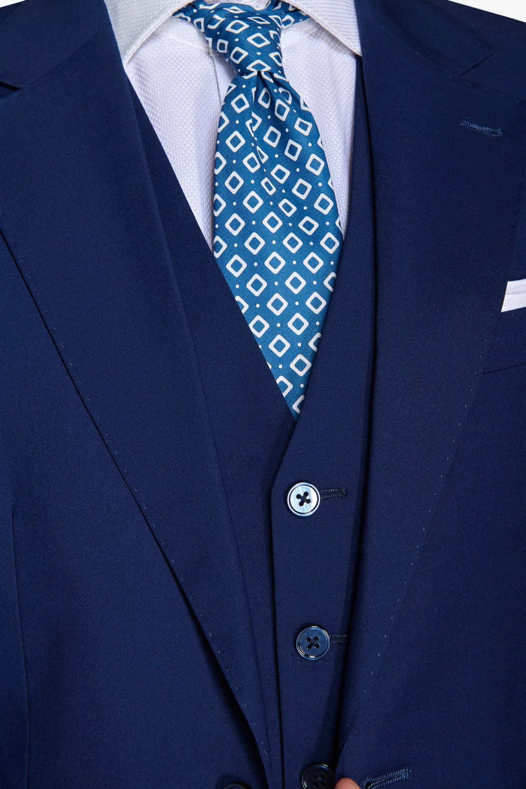 Plain royal blue classic suit blazer