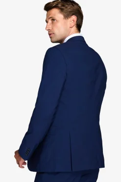 Plain royal blue classic suit blazer