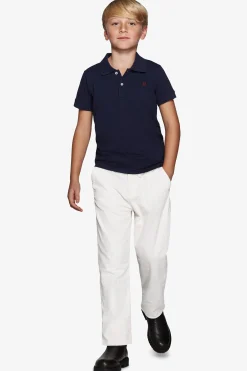 Polo con ricamo blu Kids