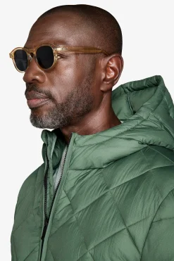 "Ready" green quilted down jacket
