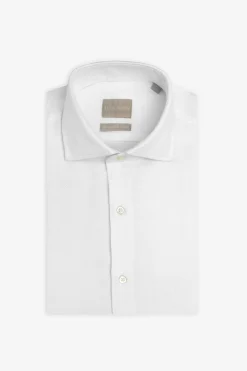 Regular-fit white textured ‘la Picoco’ shirt