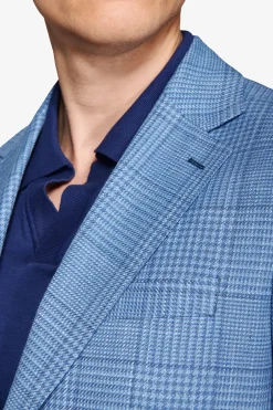 Royal blue overcheck blazer