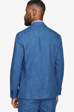Royal blue slub canvas blazer