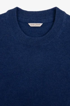 Royal blue woven knit t-shirt