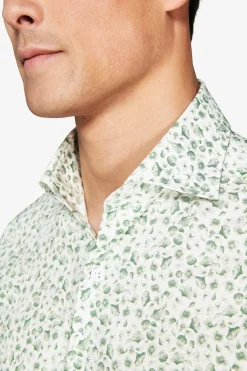 Sage floral pattern shirt