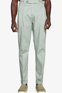 Sage Herringbone trousers