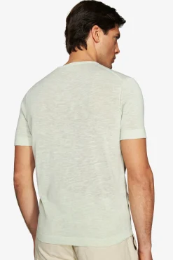 Sage linen blend crewneck knit