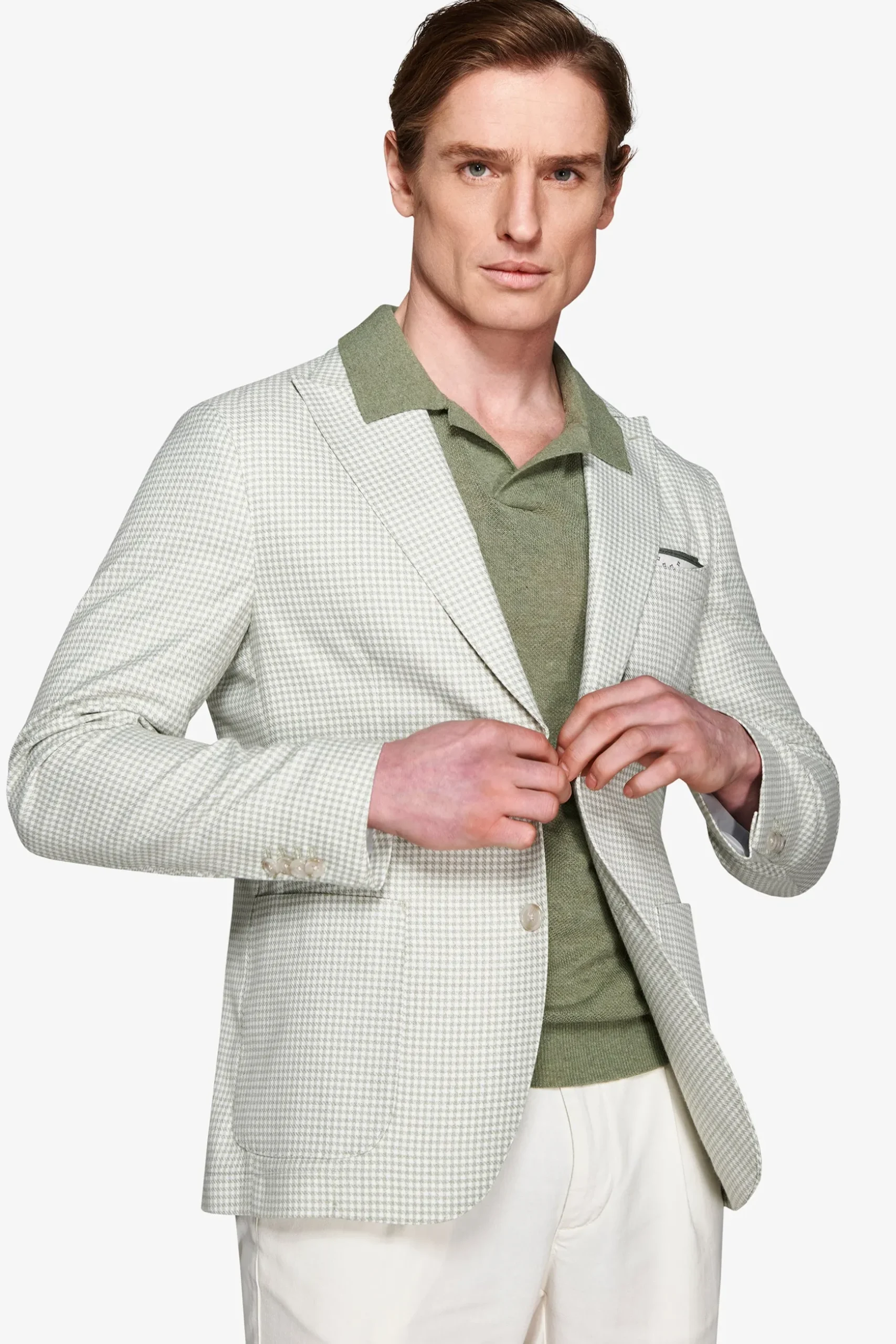 Sage Pied de Poule blazer
