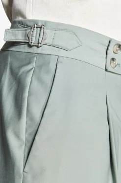 Sage twill trousers