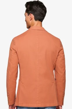 Salmon peak lapel textured blazer