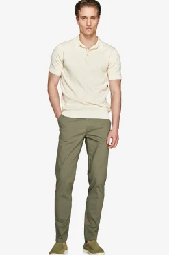 Sand floral print polo shirt