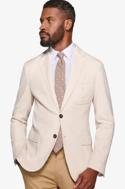 Sand Herringbone blazer