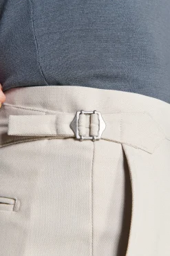 Sand textured weave trousers