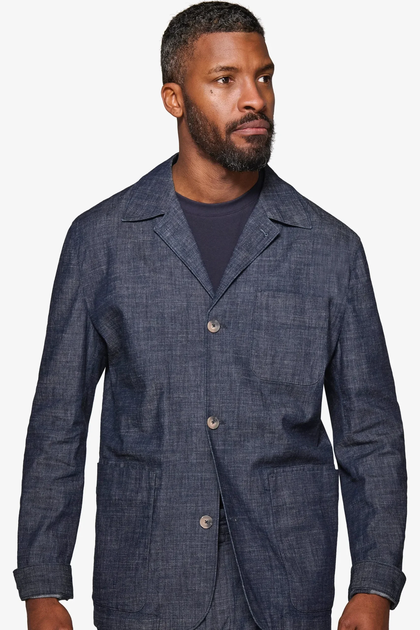 "Shibuya" denim suit overshirt