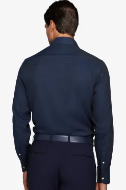 Slim-fit blue textured ‘la Picoco’ shirt