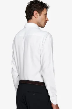 Slim-fit white textured ‘la Picoco’ shirt