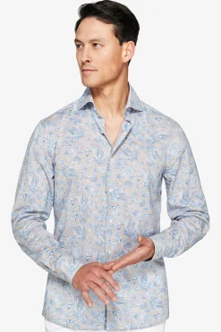 Taupe all over print shirt
