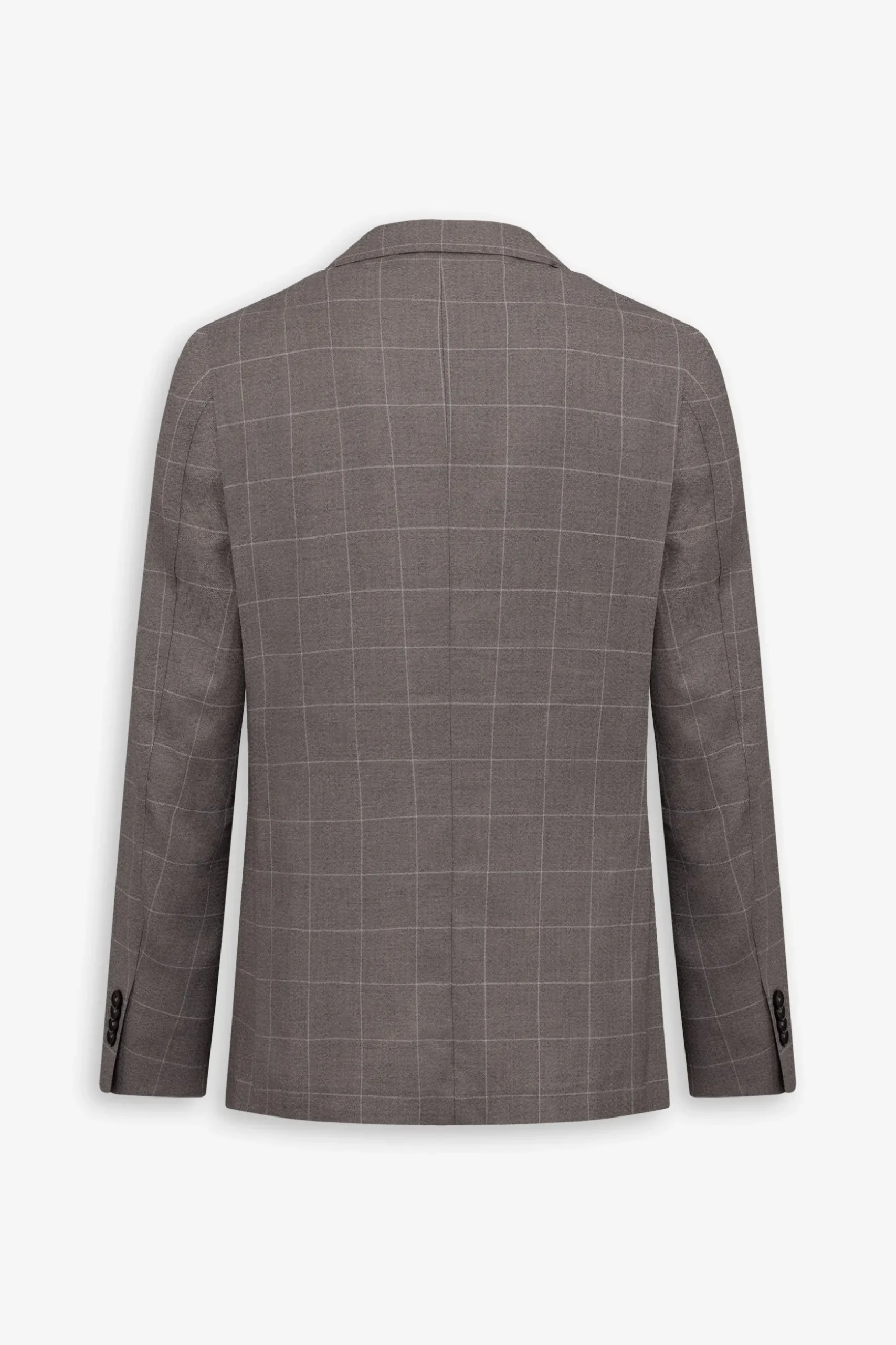 Taupe check suit blazer