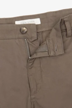 Taupe gabardine Bermuda shorts