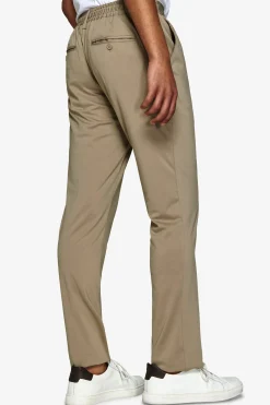 Taupe Relax Tech drawstring trousers