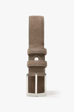 Taupe suede casual belt