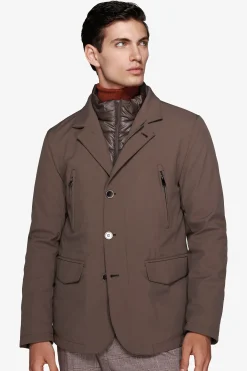 Taupe technical field jacket