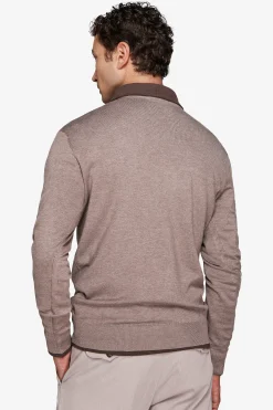 Taupe V-neck sweater