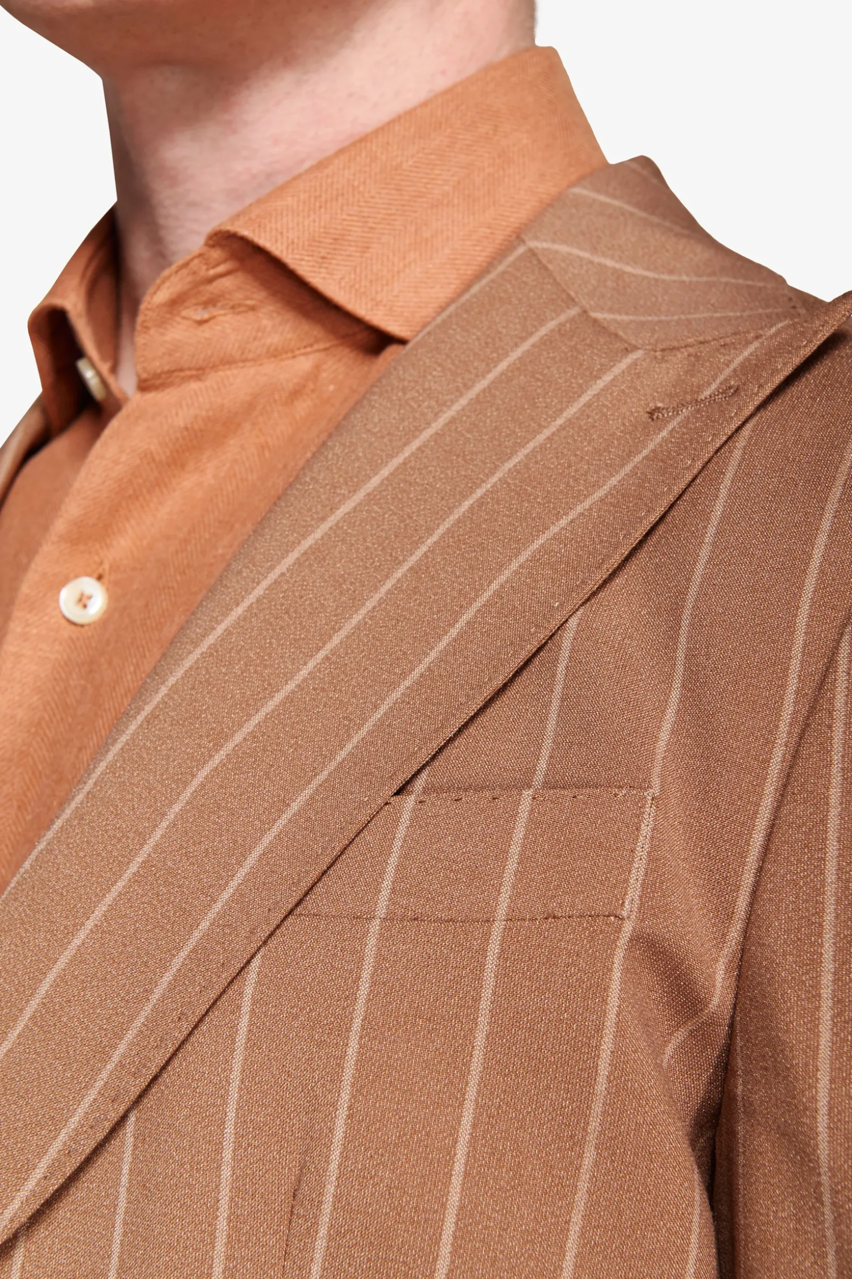 Tobacco pinstripe blazer