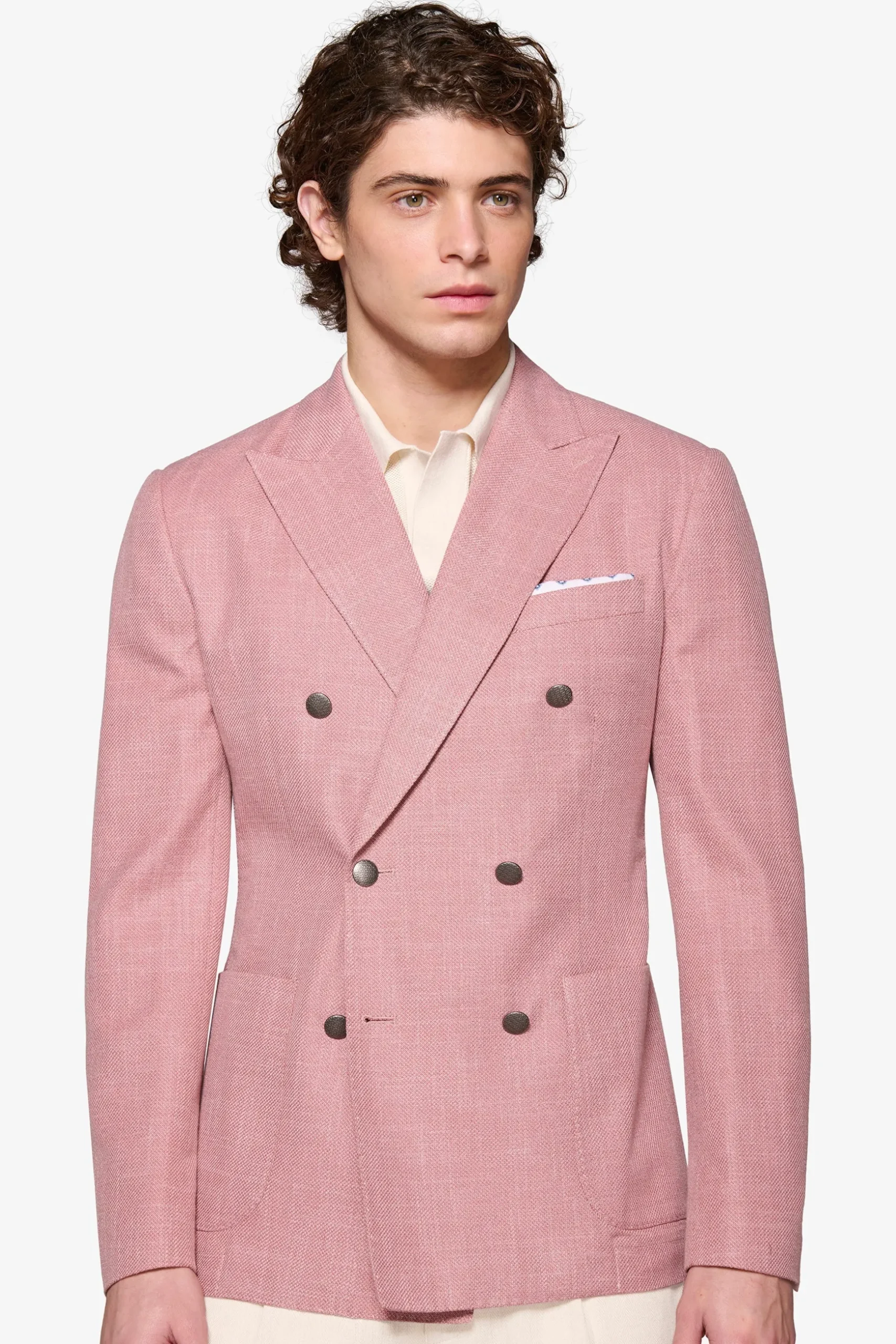 Tropea double-breasted textured blazer
